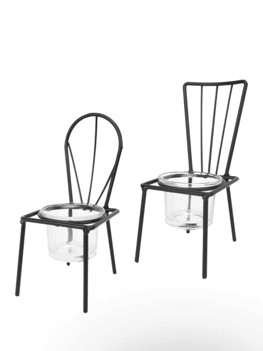 Mini Chair Tealight Candle Holders Set Of 2 - Picture 1 of 4